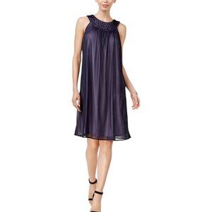 Jessica Howard Purple Embellished Cocktail Dress, Sleeveless Women's Size 12
